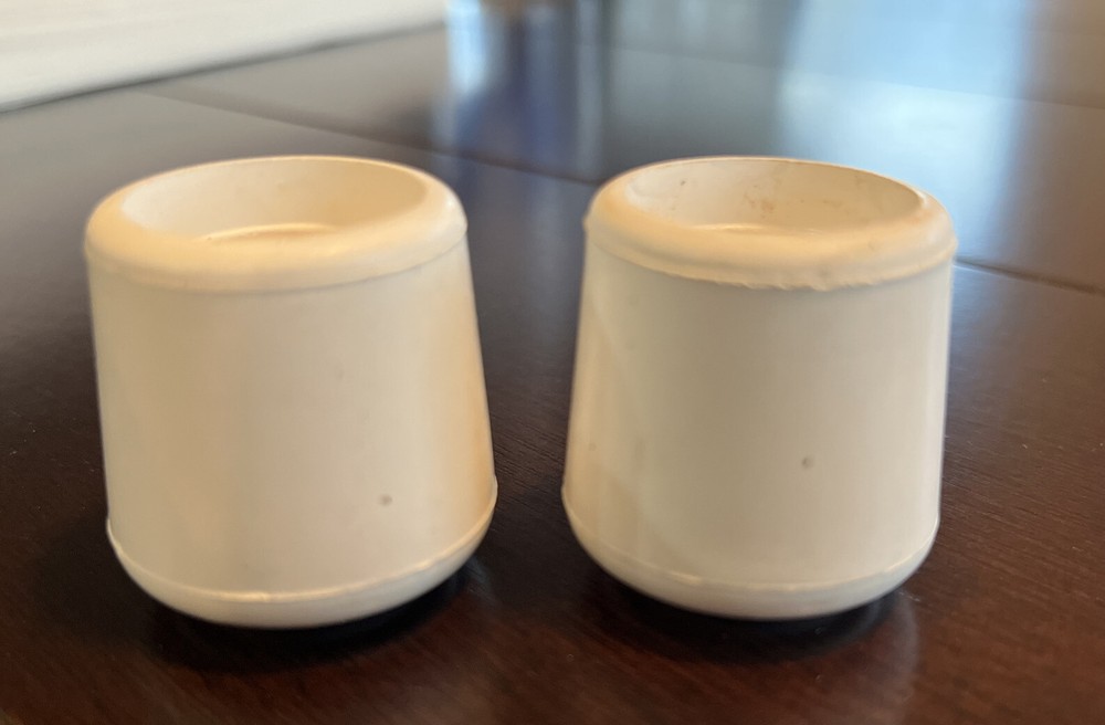 RUBBER Chair/Table Furniture Feet Grip End 7/8” White