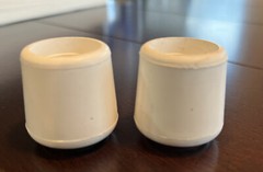 RUBBER Chair/Table Furniture Feet Grip End 7/8” White