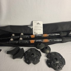 Cascade Mountain Tech Aluminum Trekking Poles Quick Lock EVA Grip Carry Bag Pair