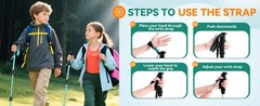 Kids Trekking Poles for Hiking – Collapsible Lightweight Hiking Poles, 2 Pack