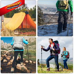Monfasye Trekking Poles Tips, Rubber Hiking Sticks End Caps Large, 6 Pieces