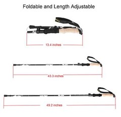 Aluminum Collapsible Ultralight Travel Trekking Hiking Pole for Men and Women