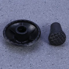 4 Pairs Durable Walking Crutch Tips Anti Skid Rubber Hiking Pole Covers Black