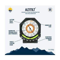Sun Company AltiTilt – Dashboard Altimeter Inclinometer for Off-Road Vehicles…