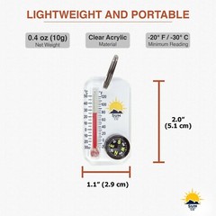 Sun Company Therm-o-Compass – Zipper Pull Compass and Thermometer