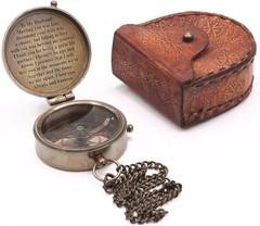 RII to My Husband I Love You, Brass Compass Engraved Gifts for Men, Bronze Gi…
