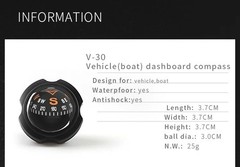 Dashboard Mount Auto Automobile Automotive Vehicle Car Boat Ball Compass Liquid