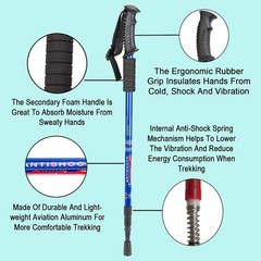 Hiking Trekking Poles, 2 Pack Collapsible, Lightweight, anti Shock, Walking Stic
