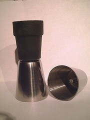 walking stick tip stainless steel for big sticks with a removable rubber bottom
