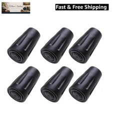 6pcs Walking Stick Tips, Replacement Rubber Tips for Walking Sticks, Trekking…