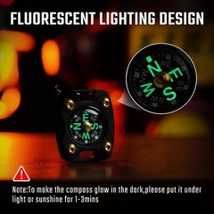 Mini Titanium/Brass Compass, Waterproof Pocket Compass for Hiking & Survival,…