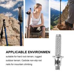 6 PCS Hiking Stick Tips Trekking Pole Parts Outdoor Alpenstock Accessory