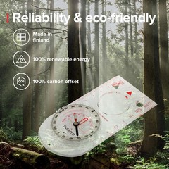 Compact Hiking Compass Luminous Markings Low Light Outdoor Navigation Tool