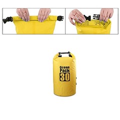 Dry Sack/Floating Waterproof Bag 2L/5L/10L/20L/for Boating, 30L Yellow