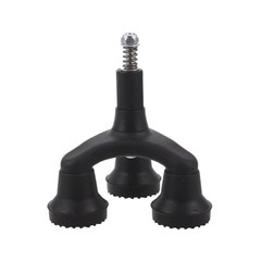Set of 3 Reusable Tripod Walking Cane Tips Black Plastic Anti Shock Feet