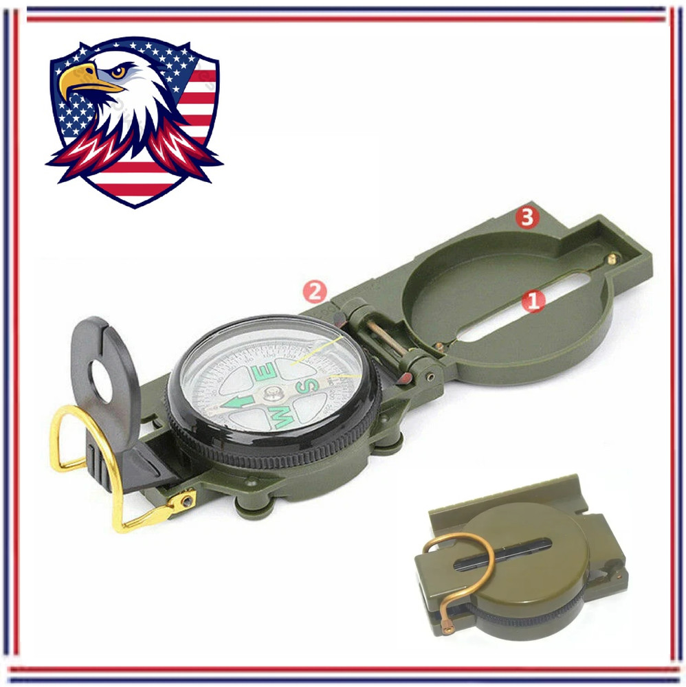 Compass Lensatic Versatile Military Camping Hiking Survival Outdoor Activity US