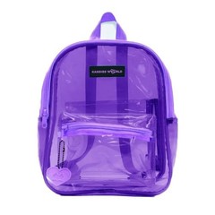 Kandies World Premium Clear Festival Backpack – Stylish Transparent Bag Purple
