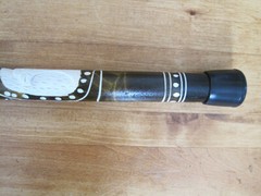 Hand Carved Handpainted Natural lt. weight Wood Cane Horse, eagle, turtle tip