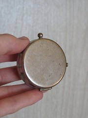 VTG German Made Field Pocket Compass WWII Era?? Silver Tone Metal READ