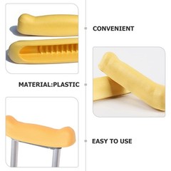 2Pcs Reusable Foam Crutch Underarm Pads Slip Resistant Yellow Protective Covers