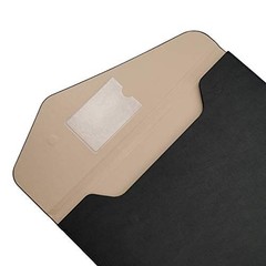 PU Leather File Folder Document Holder Waterproof Portfolio Envelope A4 Black