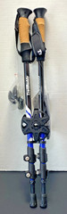 New Trail Buddy Ultra-Strong Aluminum & Cork Trekking Poles Blue & Black
