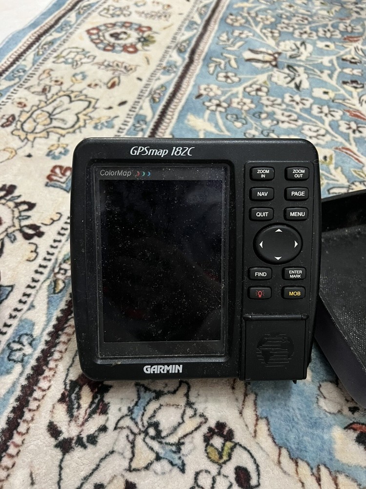GARMIN GPSMAP 182C MARINE CHART PLOTTER FISHFINDER GPS UNIT w/ SUN COVER