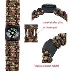 Hard Shell Liquid Filled Button Compass Set for Survival Watch Band Paracord …