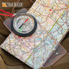 Trail Blazer Orienteer Compass 5.25″, Liquid Filled, Luminous Markings, Free S&H