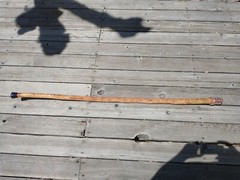 A handcrafted / Handmade hiking stick