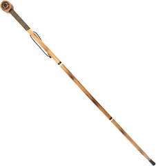 SE 3 Piece 55″ Detachable Pine Wood Walking/Hiking Stick with Metal Tip