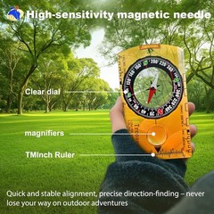 Multifunctional Waterproof Orienteering Compass Mini Portable Survival Compass f