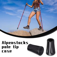 8Pcs Walking Stick Tips, Trekking Pole 1.5*0.9in Black