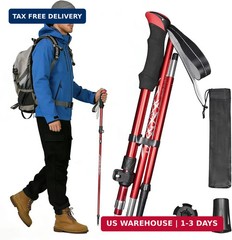 Deepfeel Collapsible Trekking Pole Adjustable Hiking Pole – Aluminum Alloy 7075