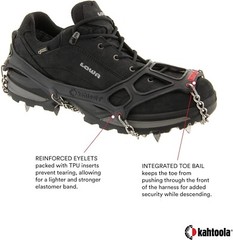 Kahtoola MICROspikes -snow, ice, trail hiking crampons – BLACK, SMALL