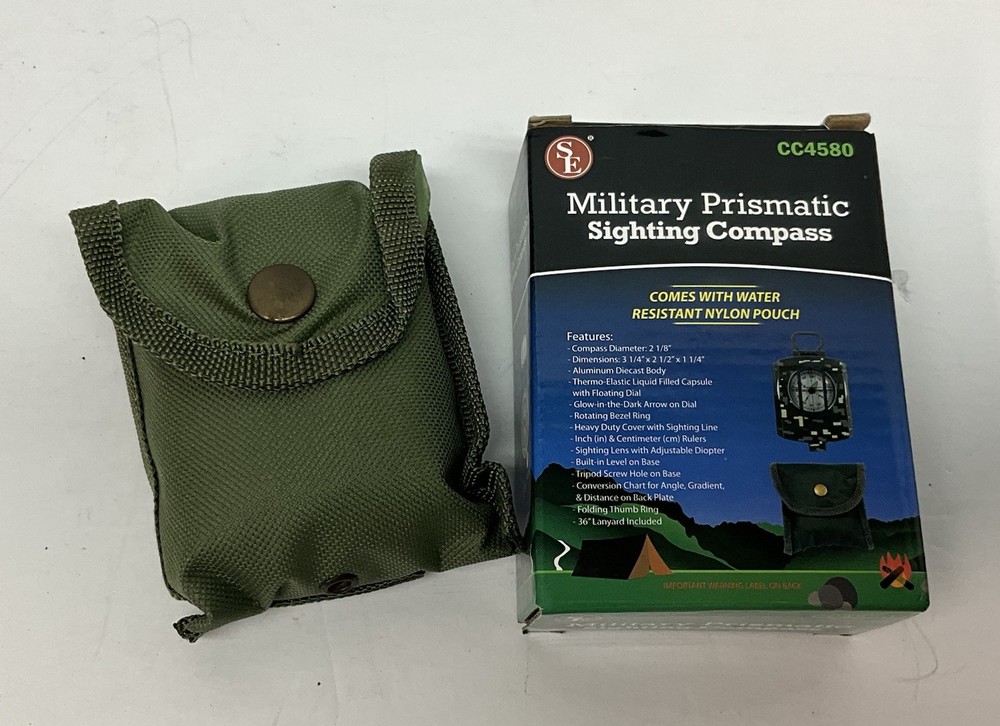 Compass SE Military Prismatic Sighting Compass Survivor Camouflage CC4580 NEW