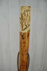 Owl Walking Stick carving, Strong, Hand-Made in the USA, Creation Carvings