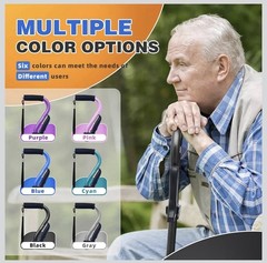 BigAlex Walking Cane, Adjustable Quad Cane with 4-Pronged Base..