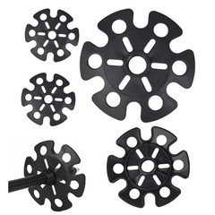 4Pcs Trekking Poles Tips Hiking Accessories – Cane for Walking Black