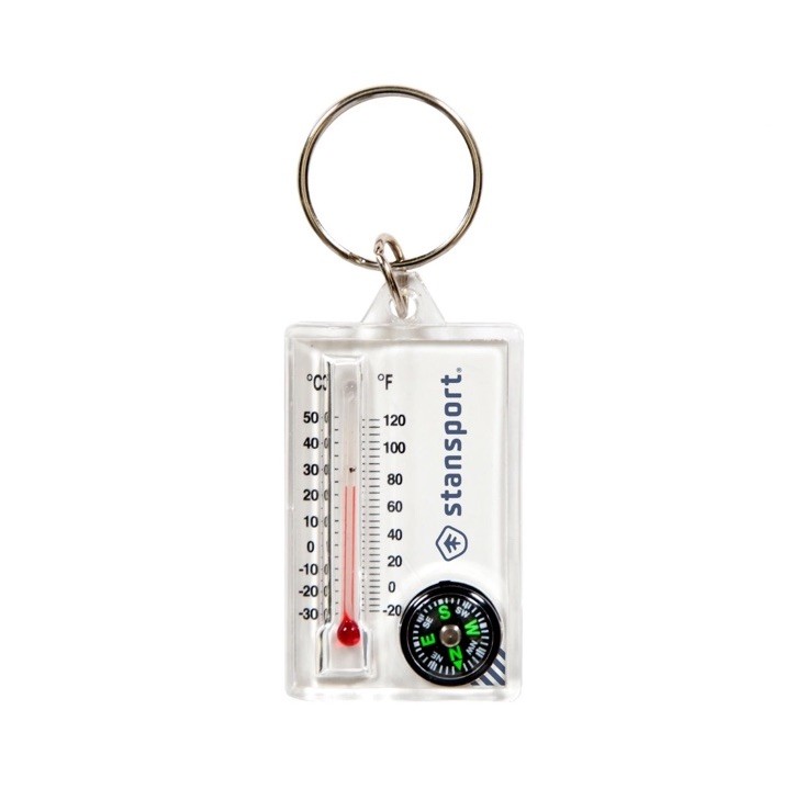 Stansport Zipper Pull Compass and Thermometer