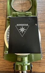 Konus 4075 Konustar-11 Metal Compass, Liquid Filled w/ Clinometer, Green Italian