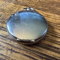 VTG 1950s Pocket Watch Style Compass JAPAN Unbranded Glows WORKS Metal Nice