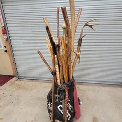 LADIES NEW WALKING STICK HIKING STICK CEDAR HAND PAINTED DAISIES 53″ LIGHTWEIGHT
