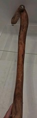 Natural Twisted Wood Hiking Stick – Handmade-Painted Design Initialed Look Read