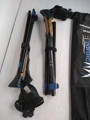 NEW York Nordic Folding Walking Hiking Trekking Poles Rubber Feet
