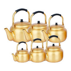 Aluminum Pot with Ergonomic Handle for Tea Juice Warming Camping Use