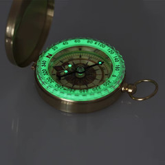 High Quality Camping Hiking Pocket Brass Golden Compass Portable Compass Navigat