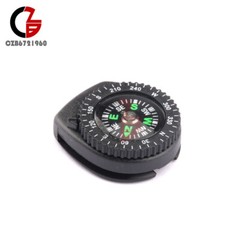 2PCS Mini Clear Liquid-filled Button Compass Clip on band Outdoor Molle Backpack