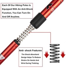 Hiking Trekking Poles, 2 Pack Collapsible,Lightweight, Anti Shock, Walking St…