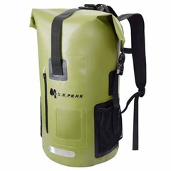 SEPEAK Waterproof Dry Bag Backpack IPX6, Roll-Top Closure Bag Boating 35L Green